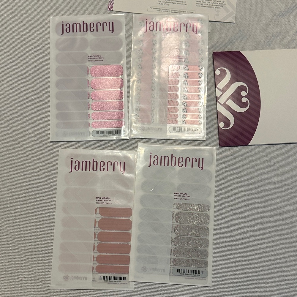 Jamberry Set of 4 Nail Wraps Collection 🌸💅